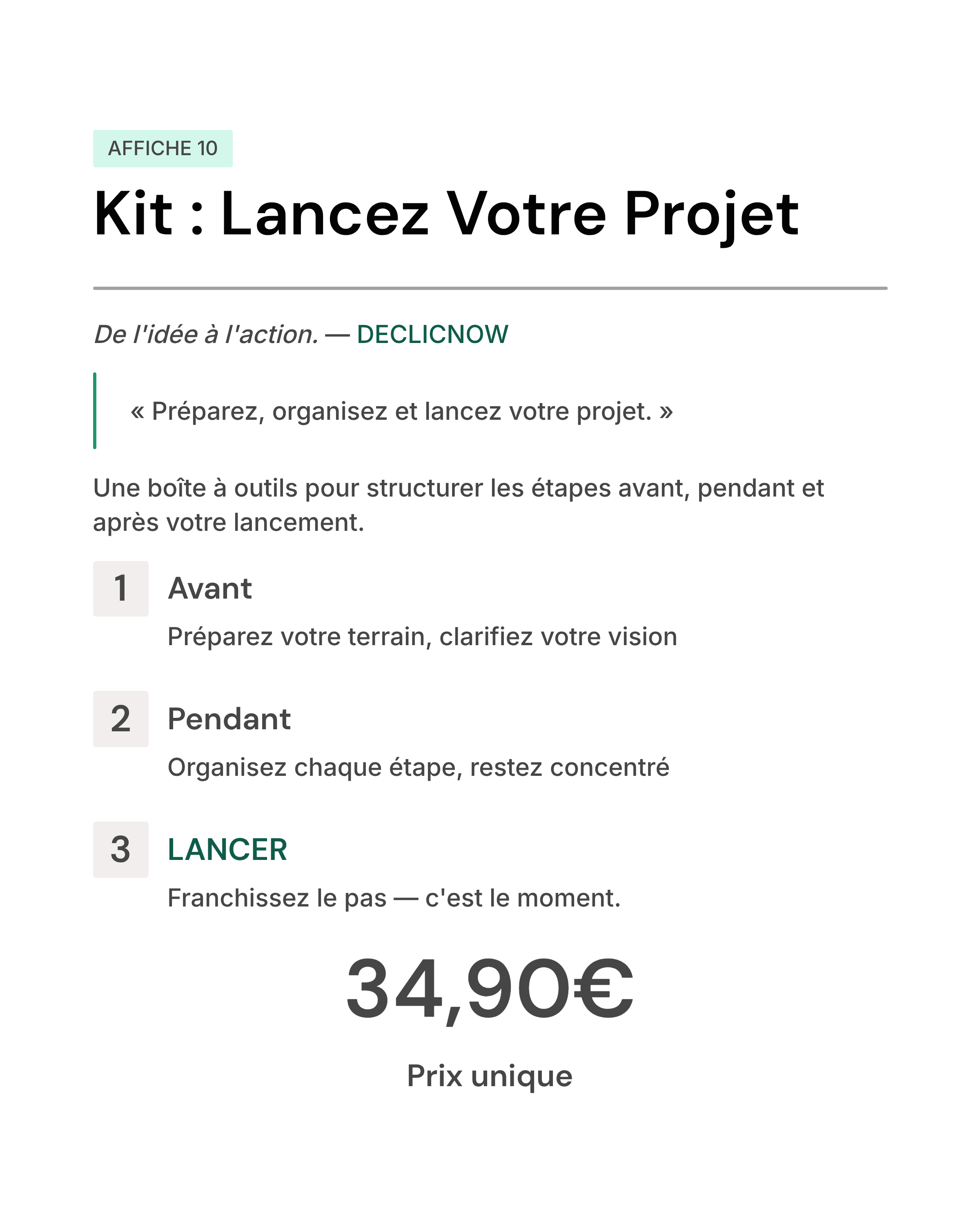 Kit – Lancez Votre Projet