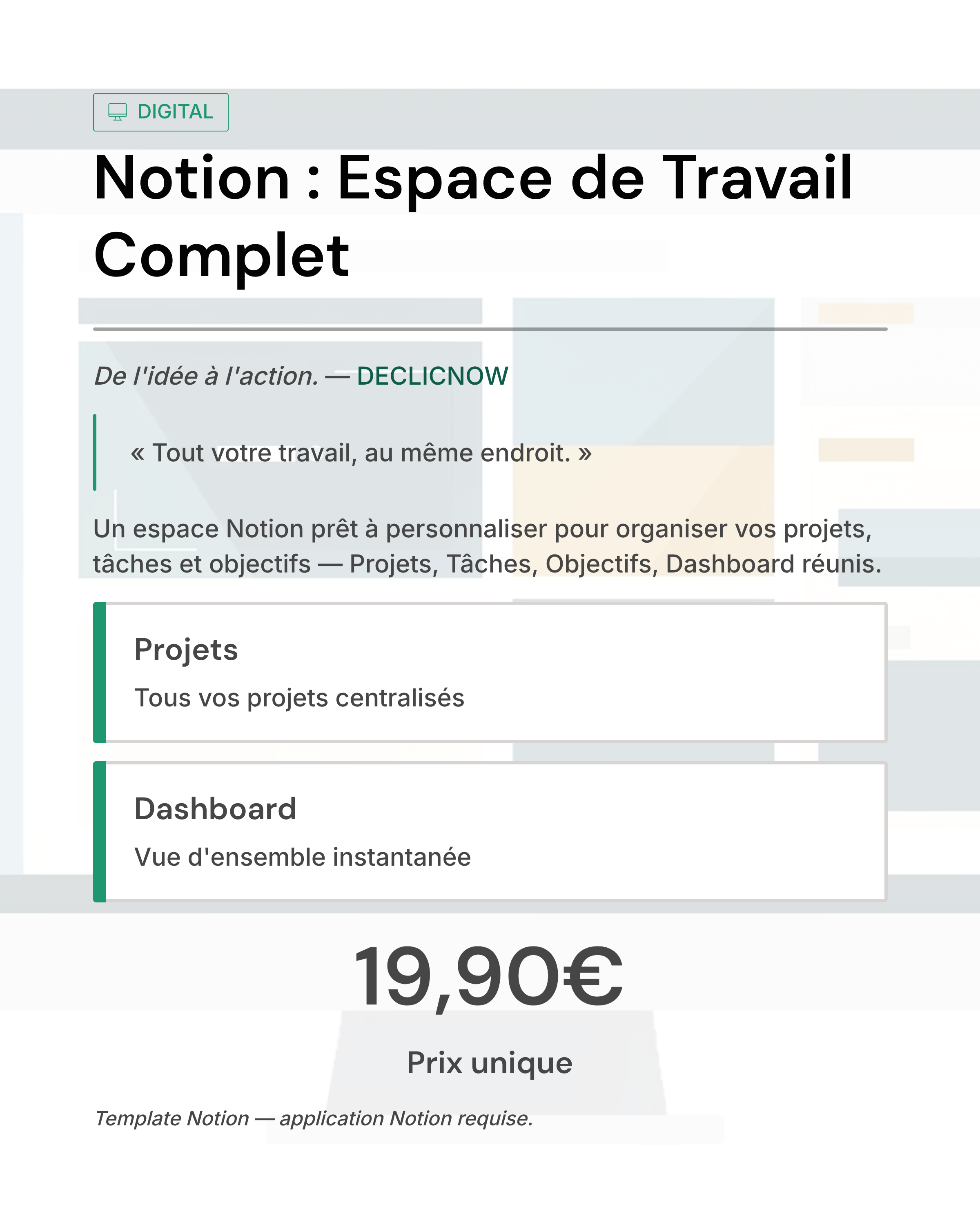 Notion – Espace de Travail Complet